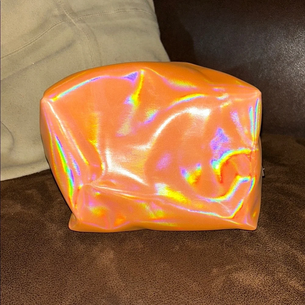 Nicole by Nicole Miller Iridescent Orange Cosmetic Bag